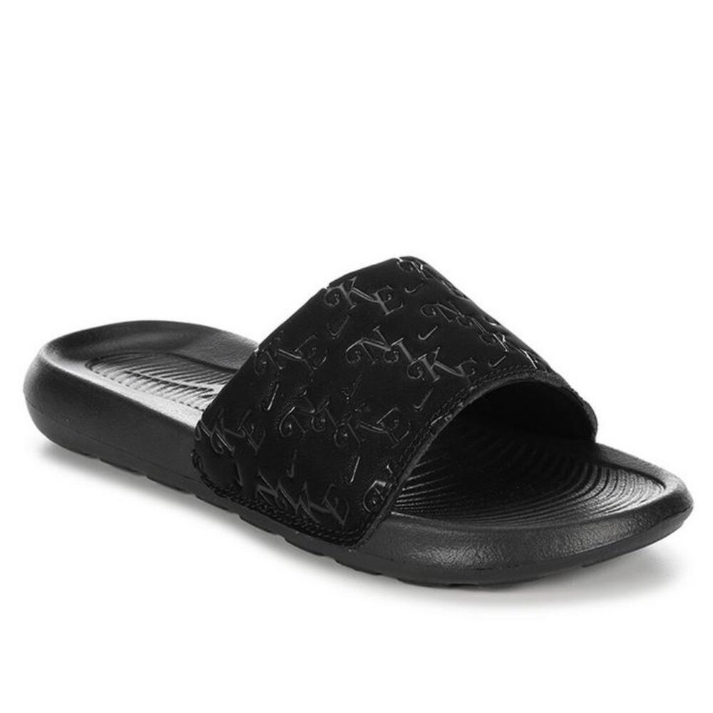 Women's Nike Victori One Print Sport Slides Black/Black Size 11 HQ7022 001